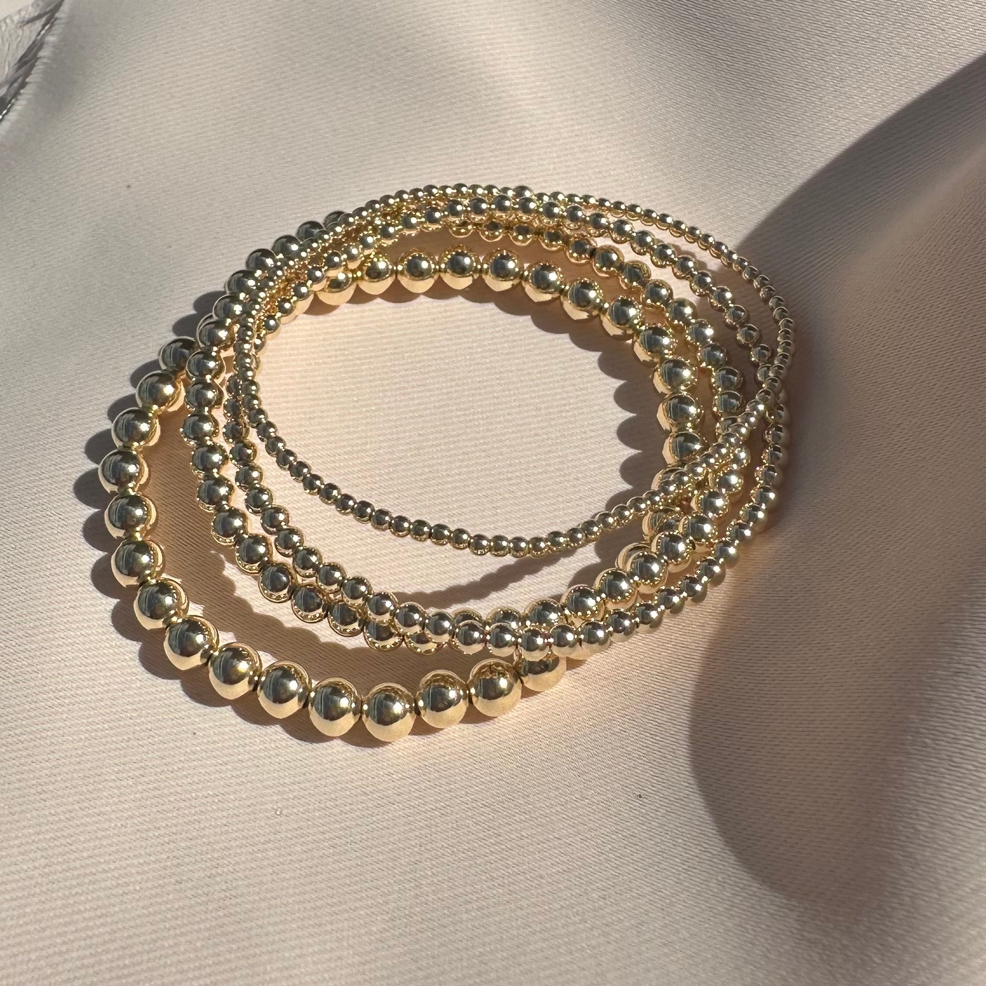 Gold Beads - Stretch Bracelet